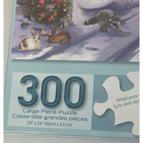 New Bits and Pieces 300 pc Jigsaw Puzzle Winter Farmyard  18x24 Large Pieces - Picture 3 of 5